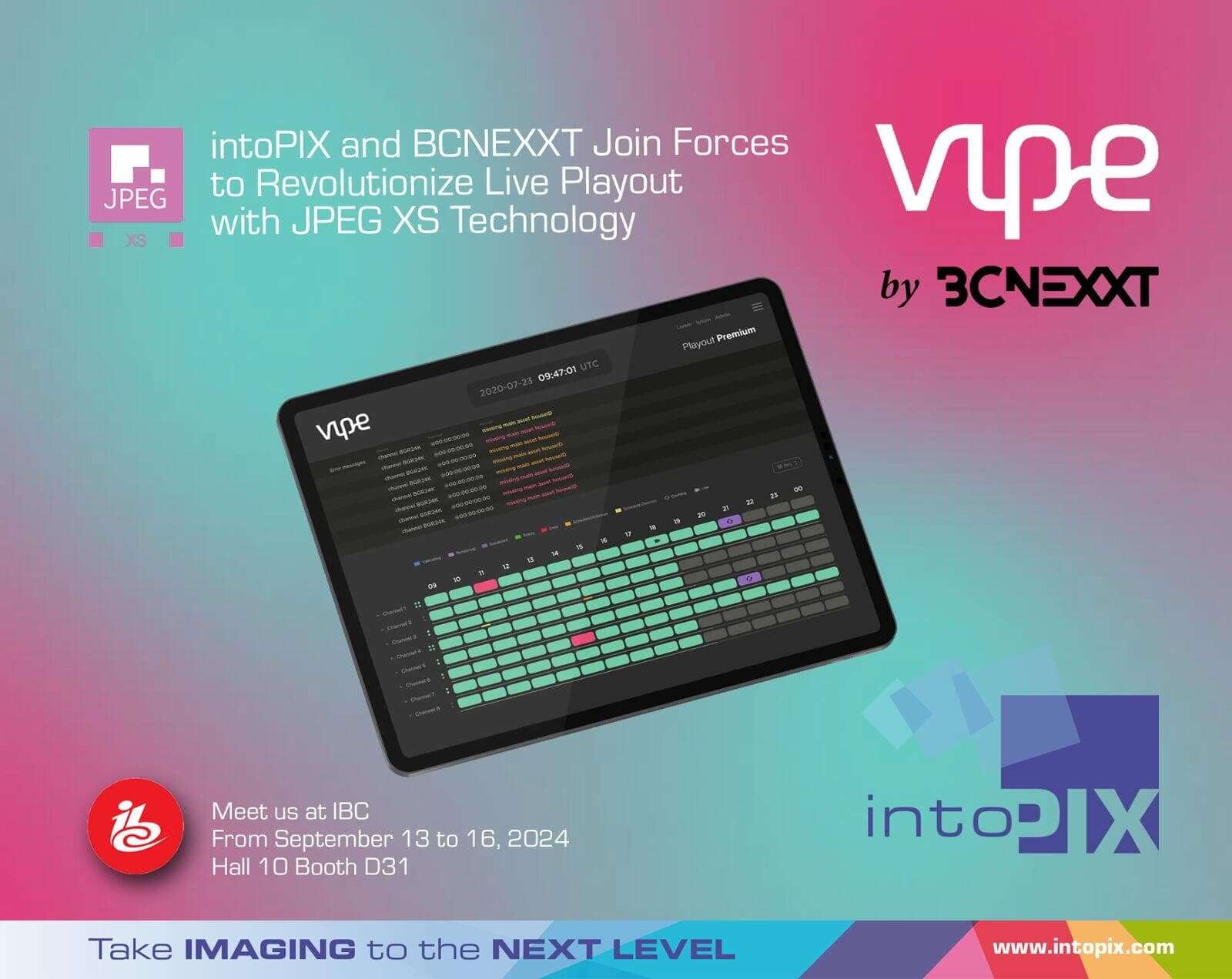 intoPIX et BCNEXXT s'associent pour révolutionner Live Playout avec la technologie JPEG XS